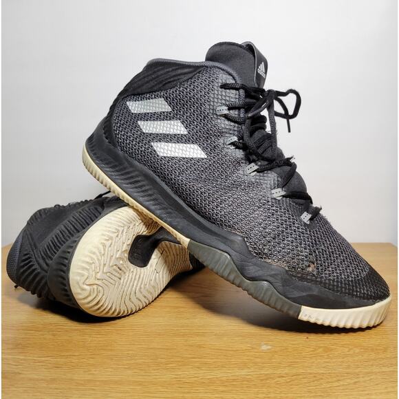 Adidas Crazy Hustle Men’s Black/White Basketball Shoes Size 9.5 FAST SHIPPING - Picture 9 of 12